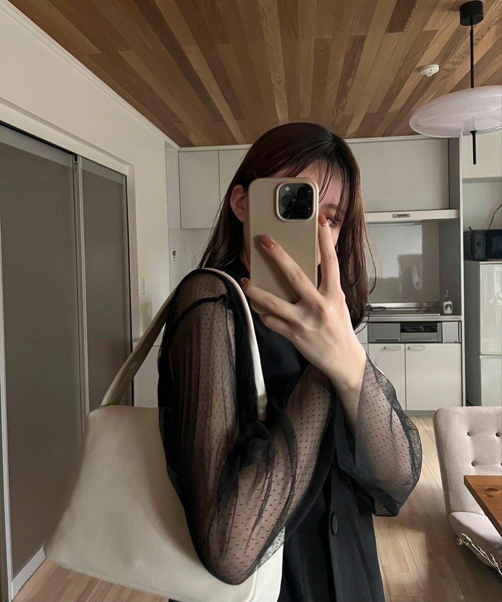 Green Parks AnriettMusee ドットチュール２ＷＡＹボウタイブラウス 