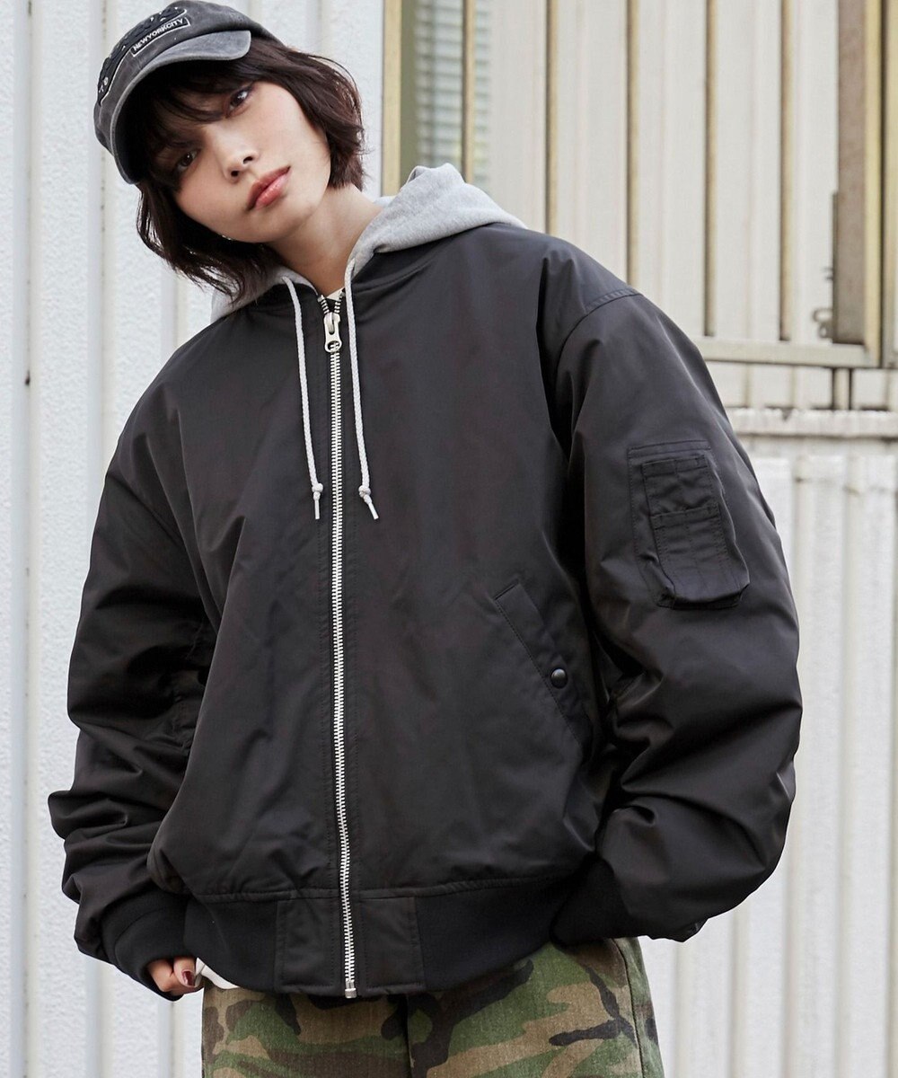 WEGO 【ユニセックス着用ITEM】パテッドフードMA－1 