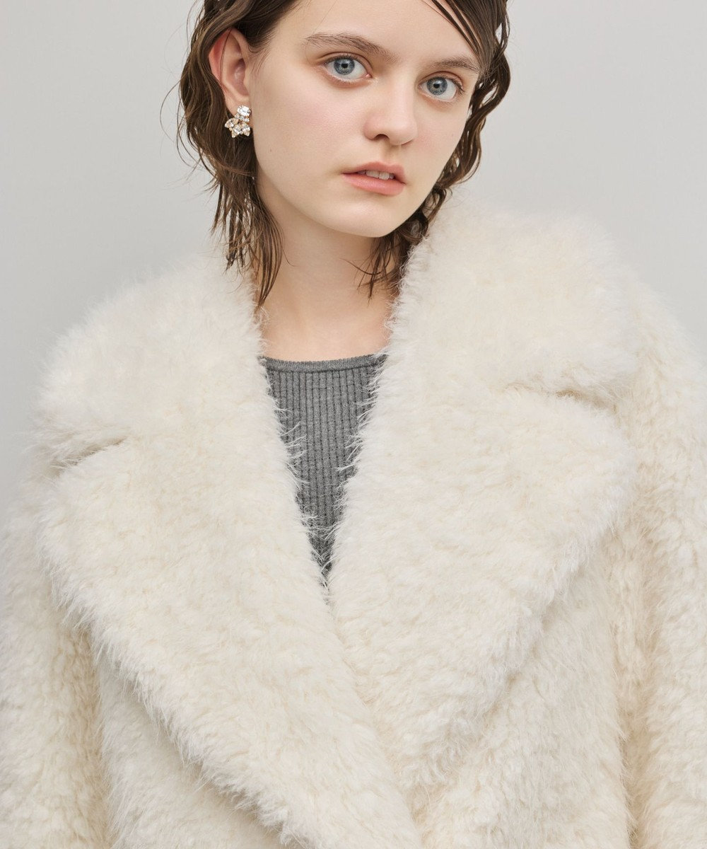 GRACE CONTINENTAL フェイクファーPコート 