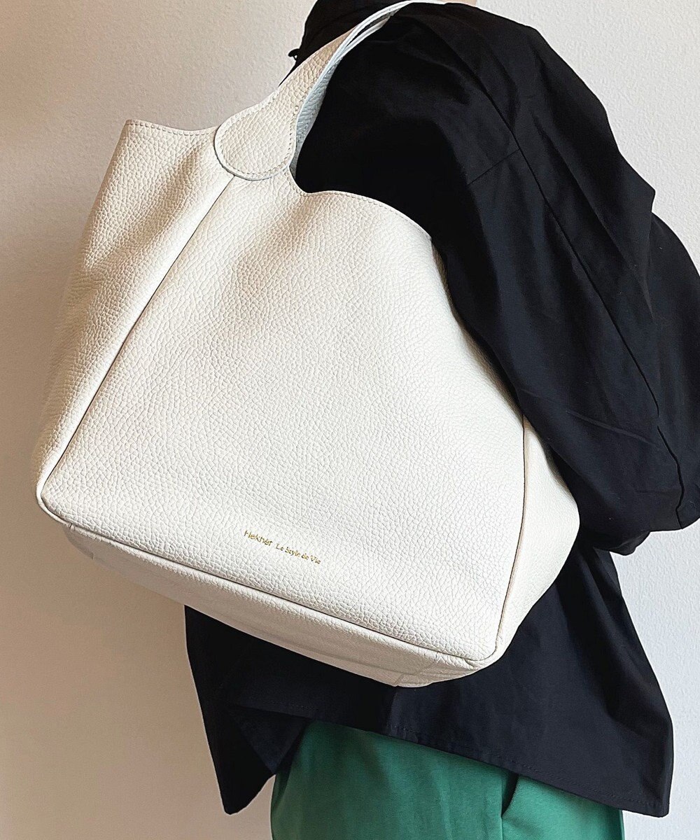 Hekhèr Le Style de Vie 【日本製/セレモニーにも】シュリンクレザー ハンドバッグ medium 