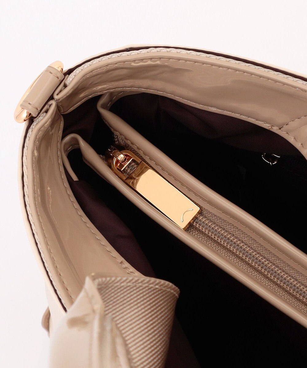 LA BAGAGERIE ツイルナイロン×エナメル 2WAYトートバッグ Mサイズ 