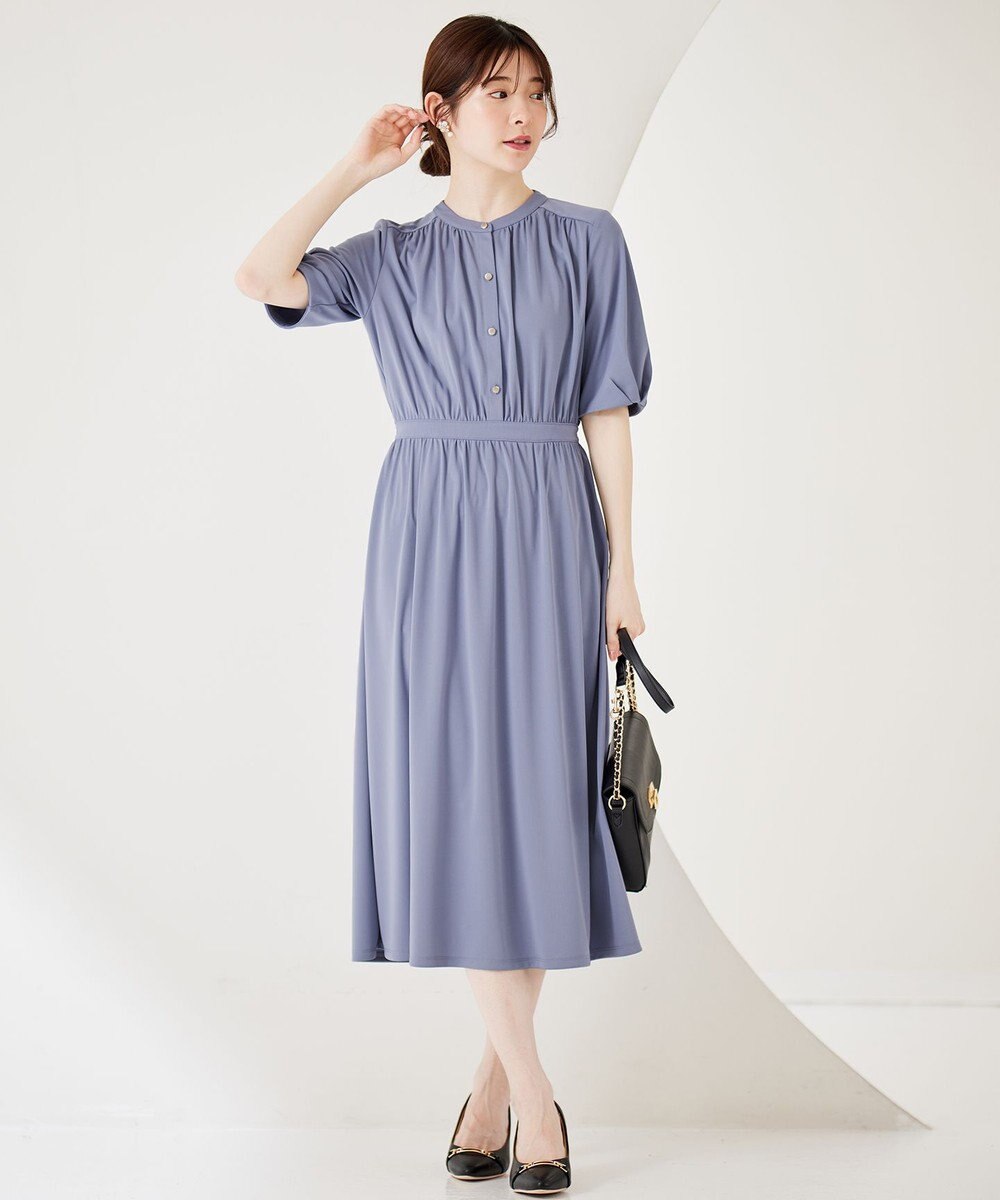 ANY SIS 【接触冷感・吸水速乾・UVケア】エアリードレープスムース ワンピース 