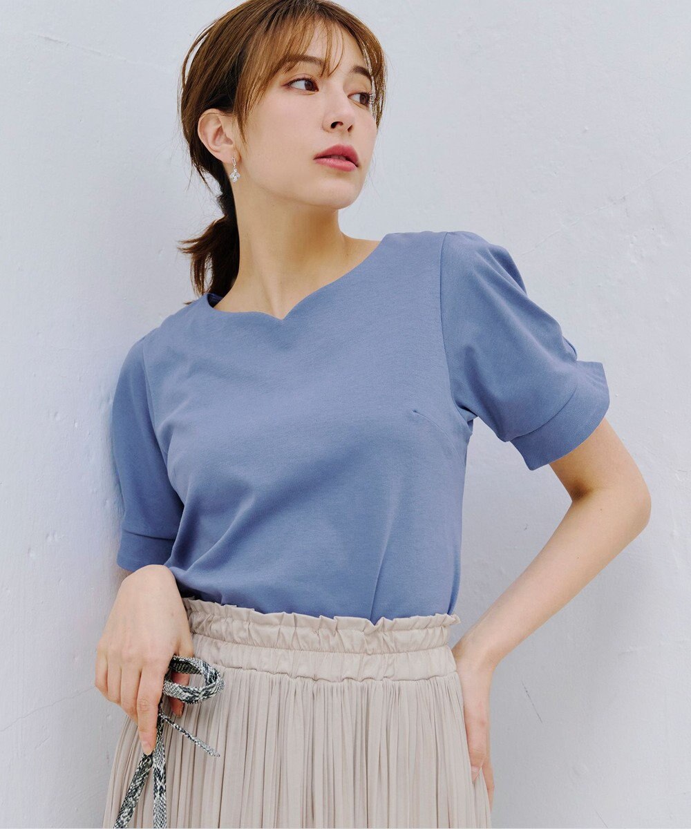 Tiaclasse 【UVケア・接触冷感】“あまラク” ハートネックカットソートップス 