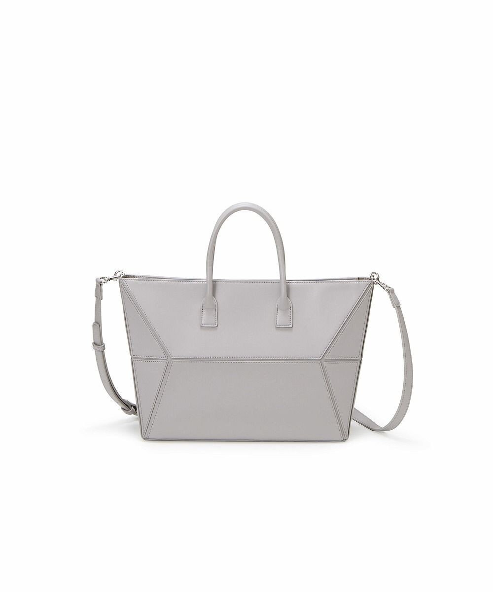 TOPKAPI 【TREASURE TOPKAPI】フェイクレザー ジオメトリック ショルダー付 トートバッグ 