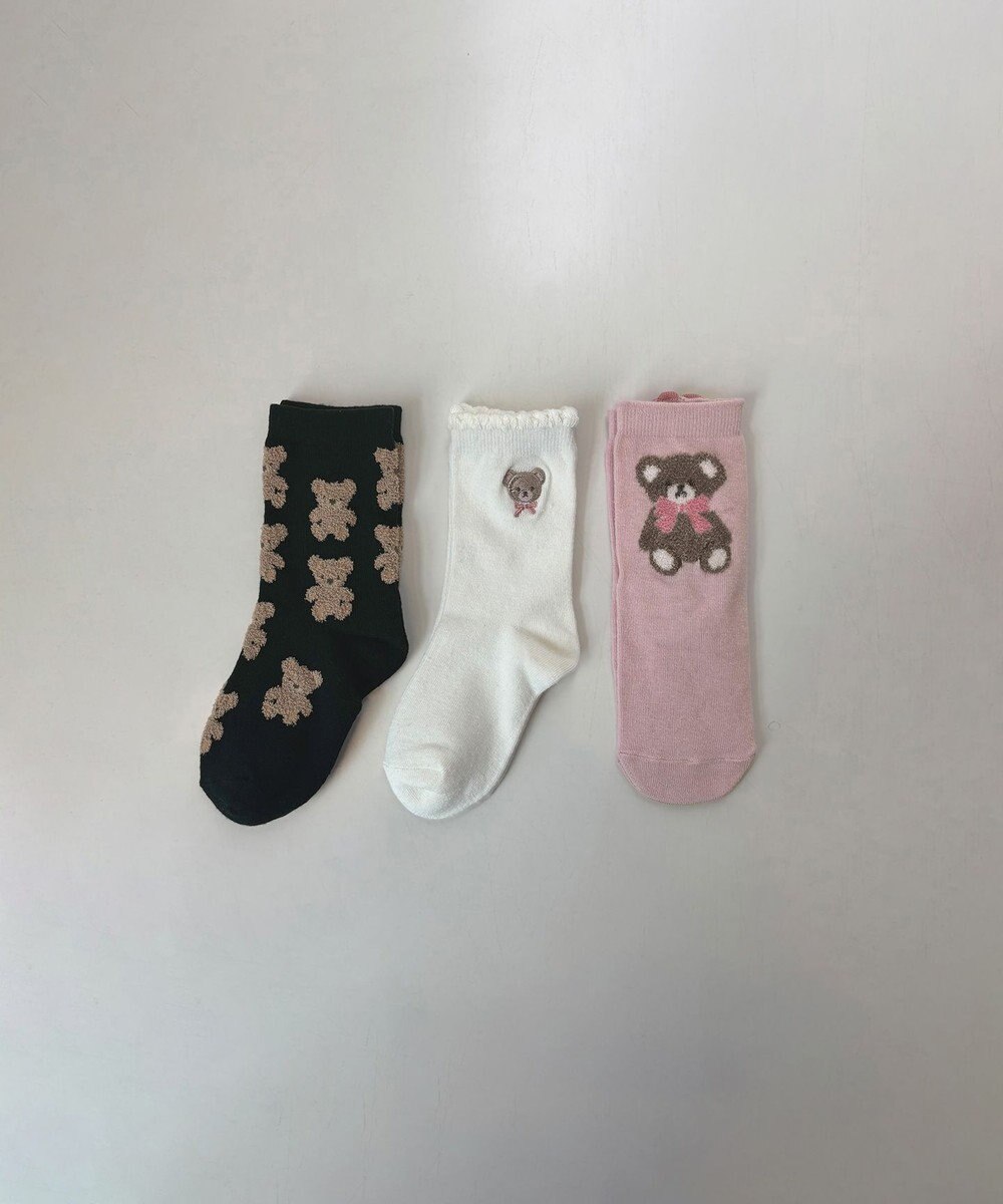 ANY KIDS 【3点セット】ソックス （くま） 
