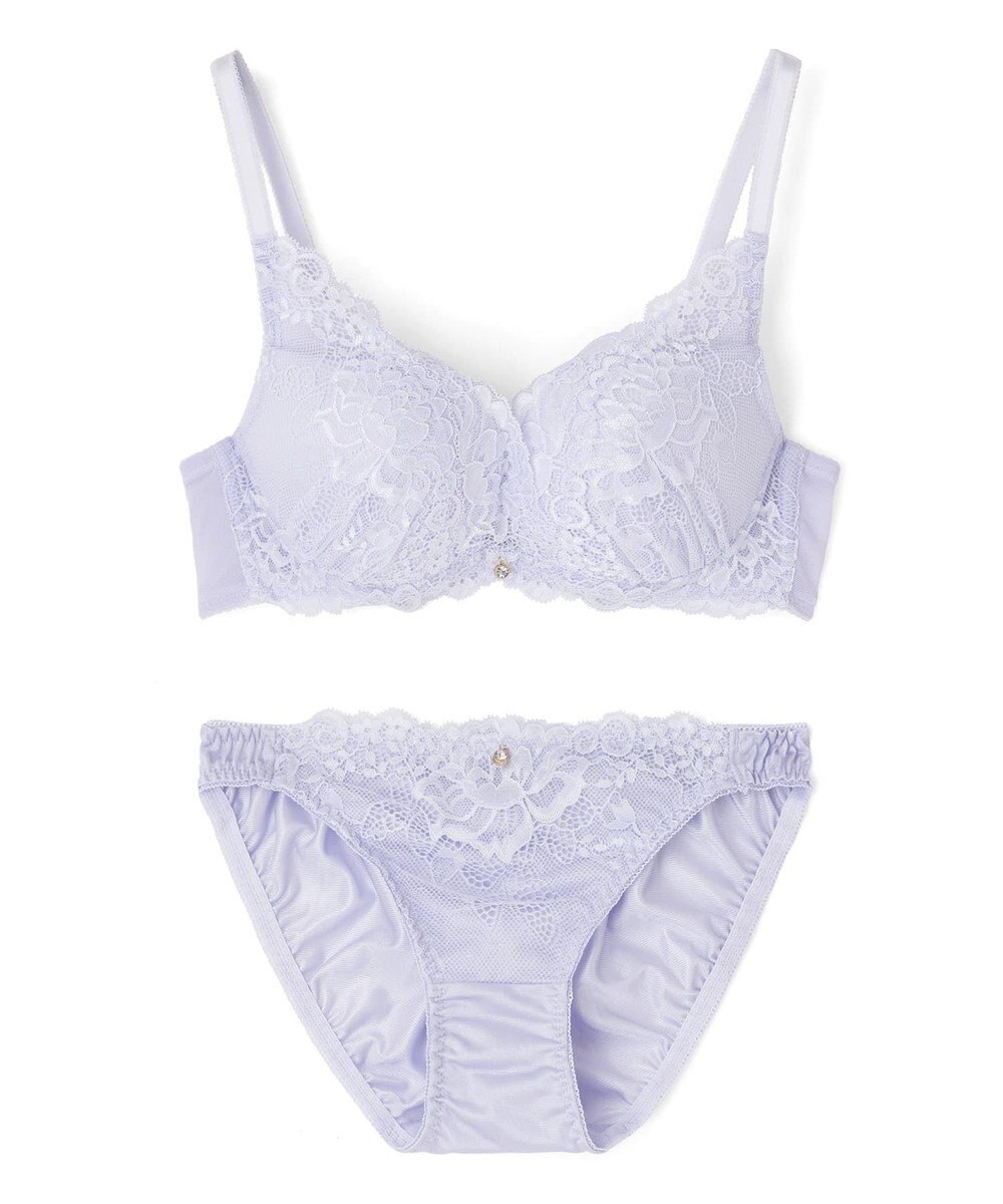 San-ai Resort（三愛水着楽園） 【northerly bra フィットシリーズ 谷間メイク】 カシュクールレースモールド ブラジャー＆ショーツSet B～Fカップ 