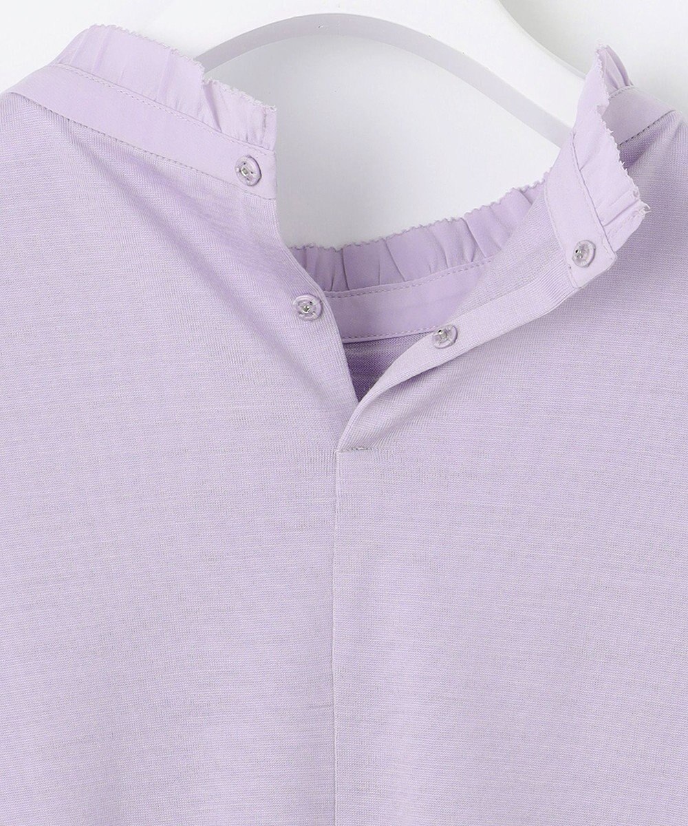 J.PRESS LADIES ウォッシャブルウール フリルネック カットソー 