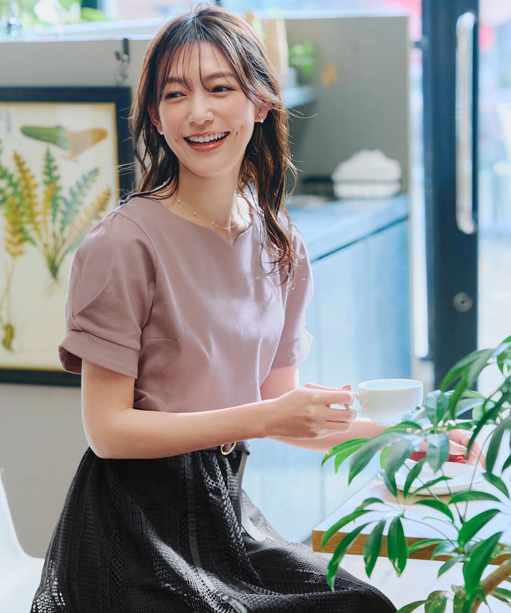 Tiaclasse 【UVケア・接触冷感】“あまラク” ハートネックカットソートップス 