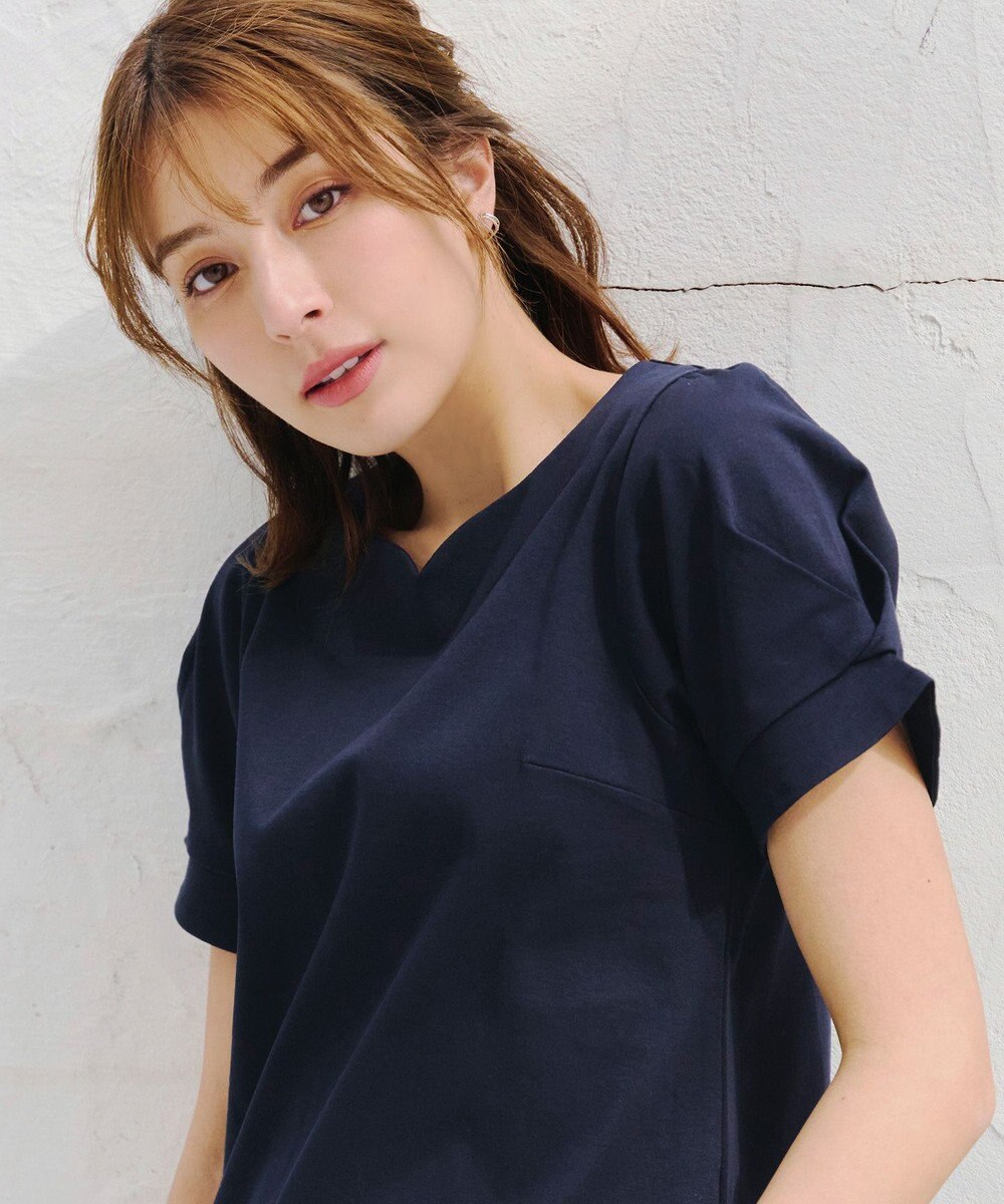 Tiaclasse 【UVケア・接触冷感】“あまラク” ハートネックカットソートップス 