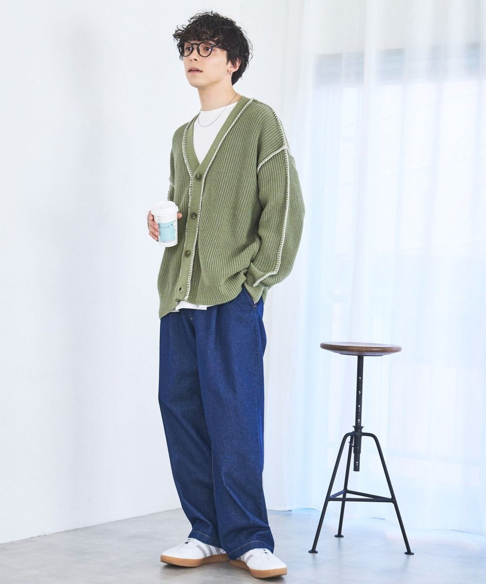 WEGO ハンドステッチカーディガン 