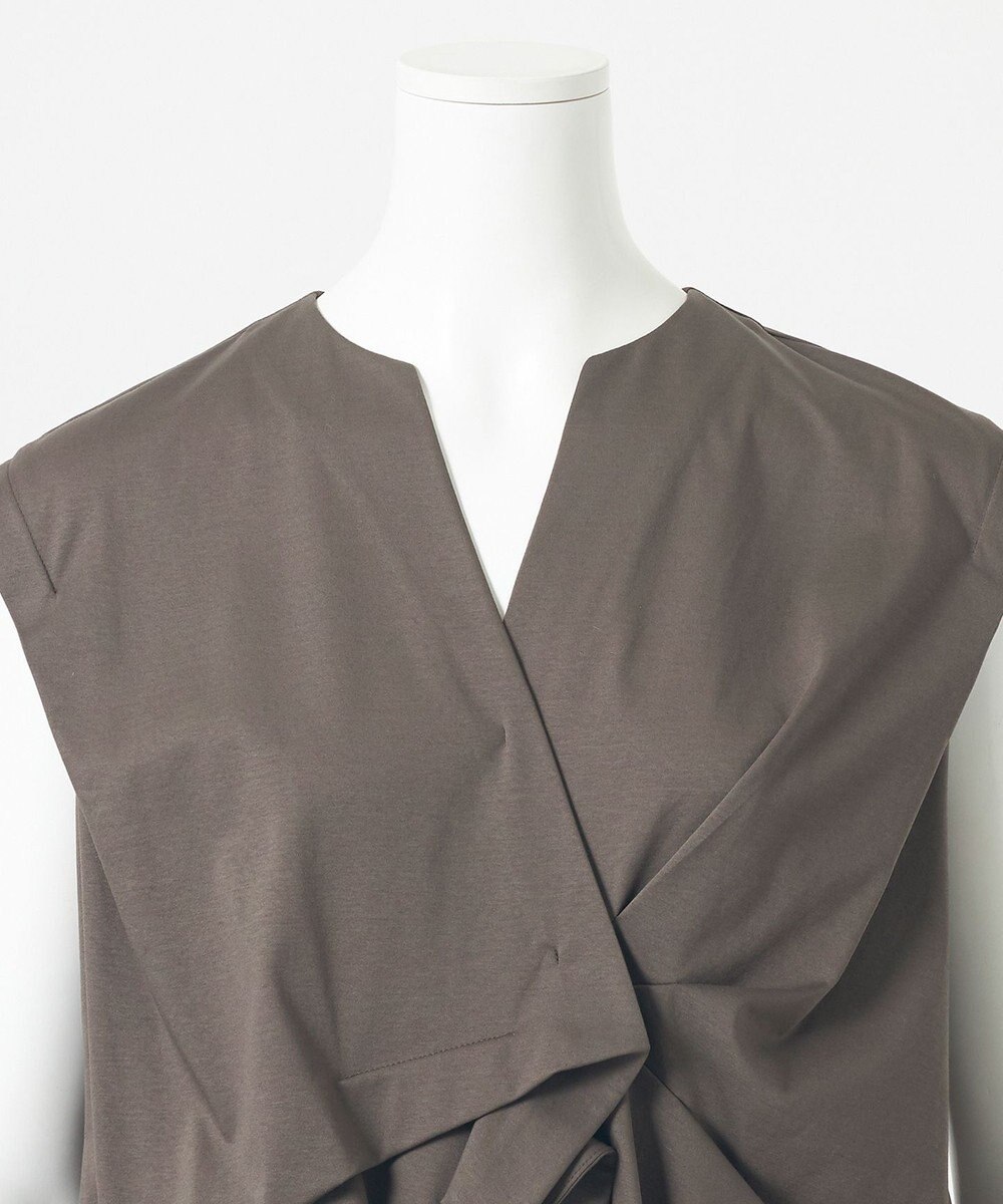 23区 【GOLD LABEL】ファインスムースジャージー カシュクールデザイン カットソー 