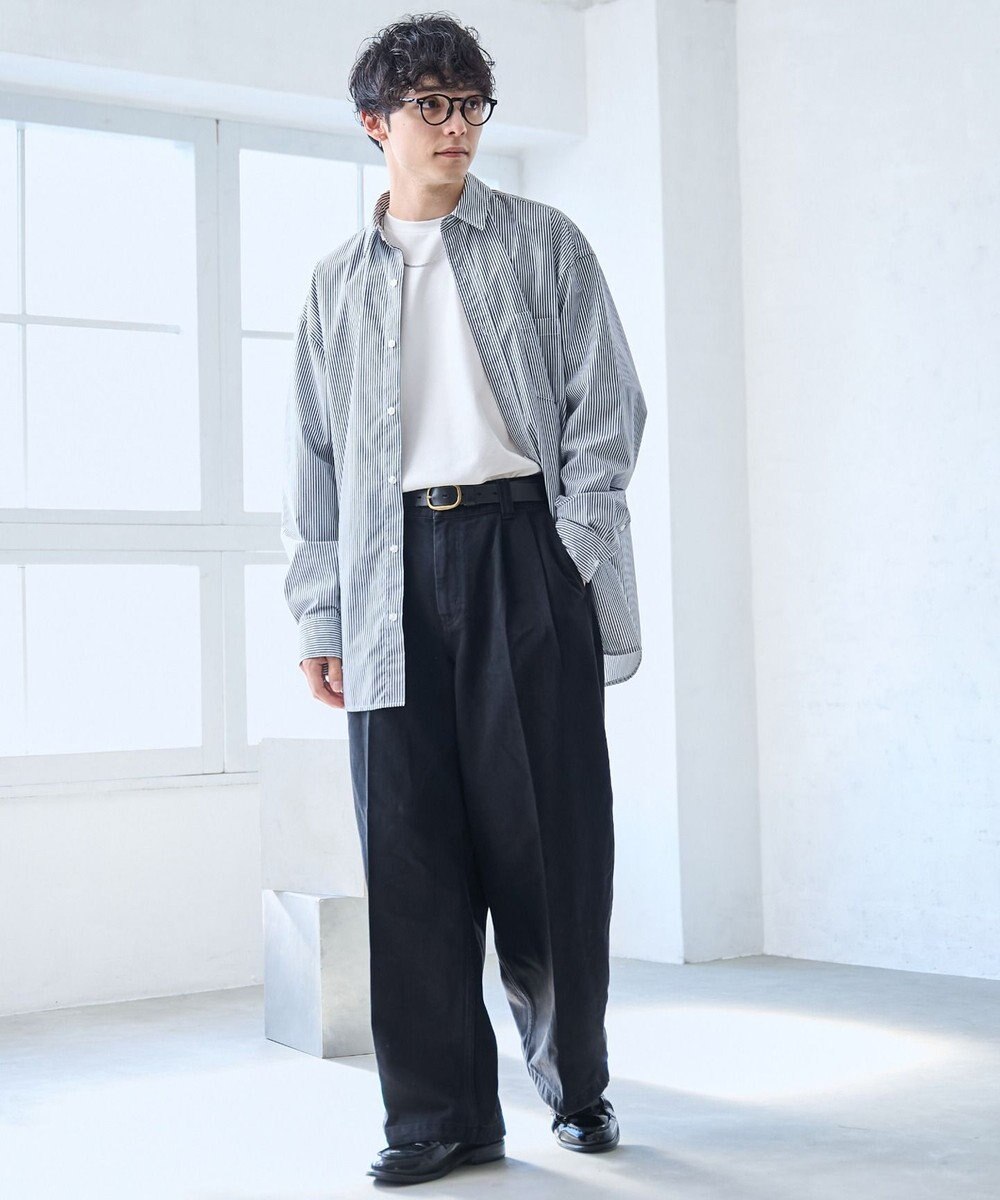 WEGO 【ウエストゴム】スーパーバギーデニムスラックス 