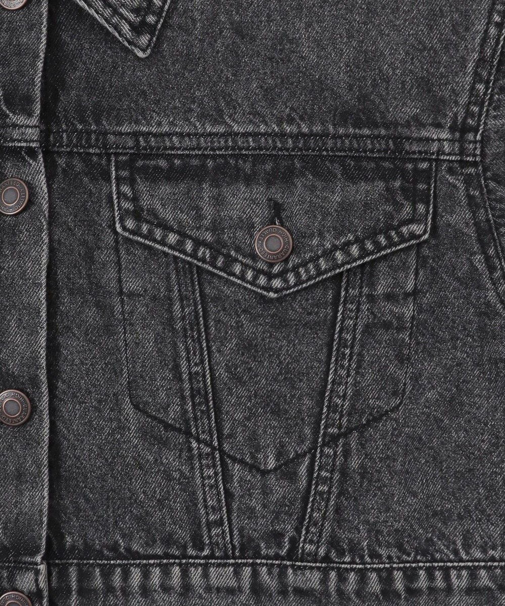 WEGO ヴィンテージウォッシュショートデニムジャケット 