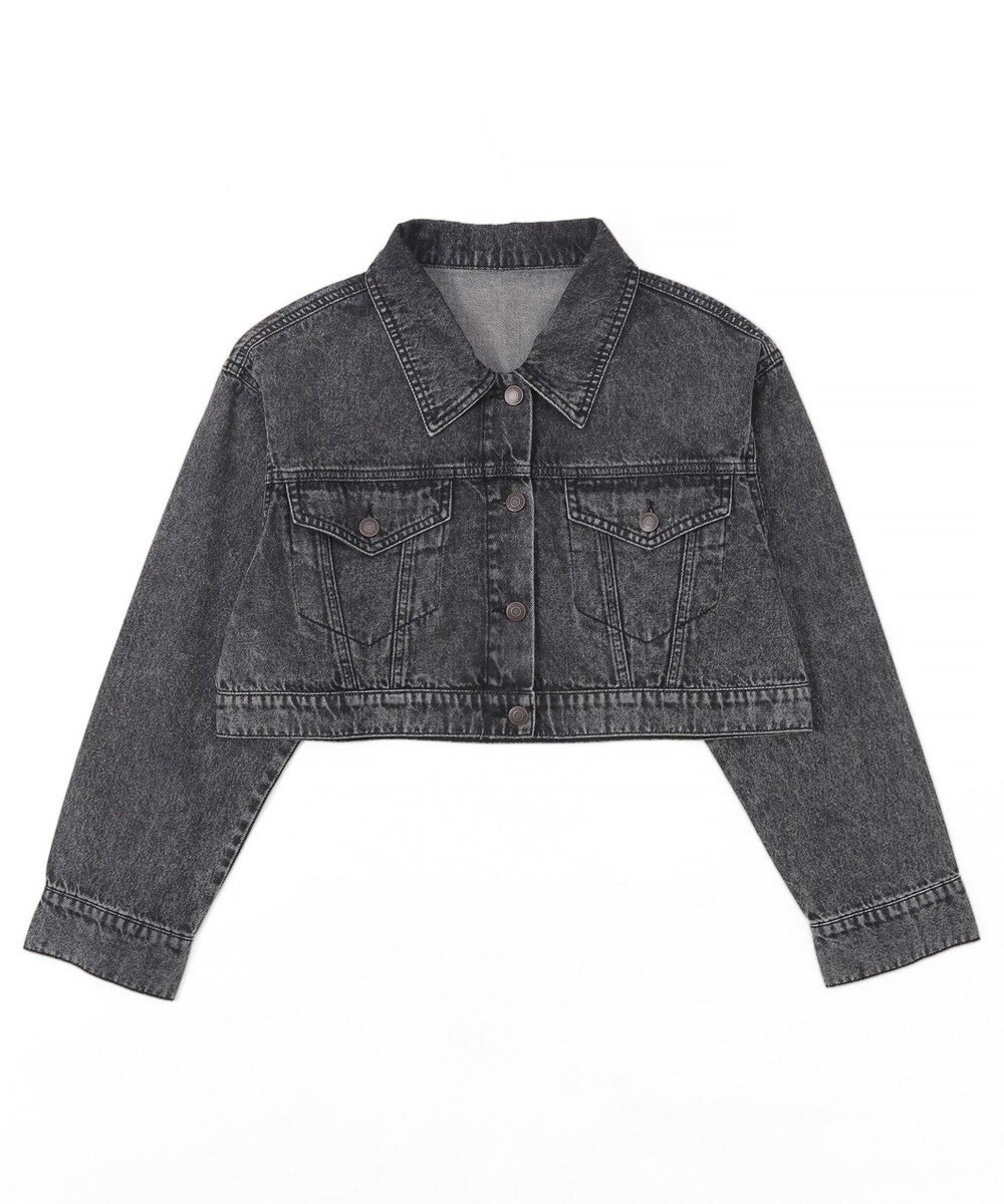 WEGO ヴィンテージウォッシュショートデニムジャケット 