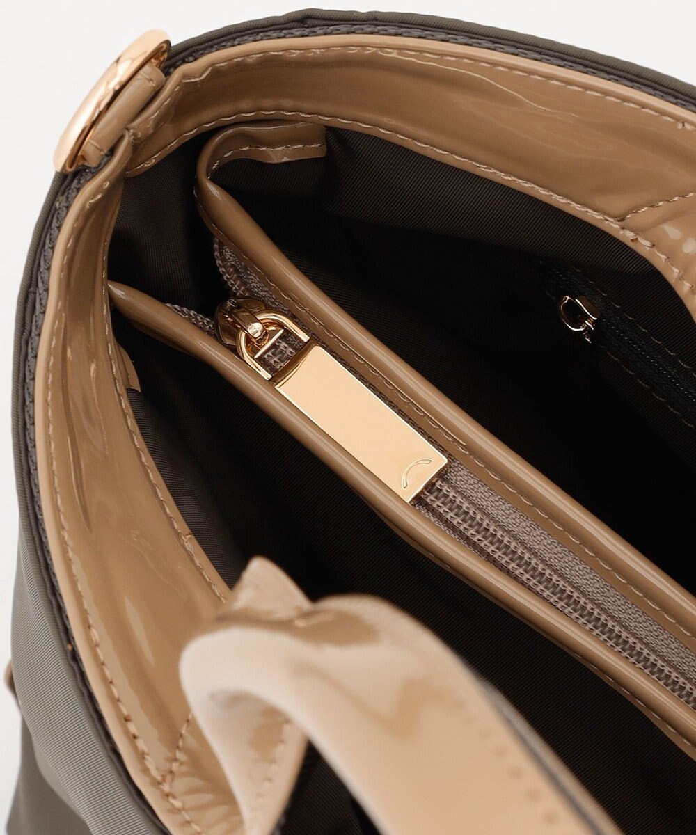 LA BAGAGERIE ツイルナイロン×エナメル 2WAYトートバッグ Mサイズ 