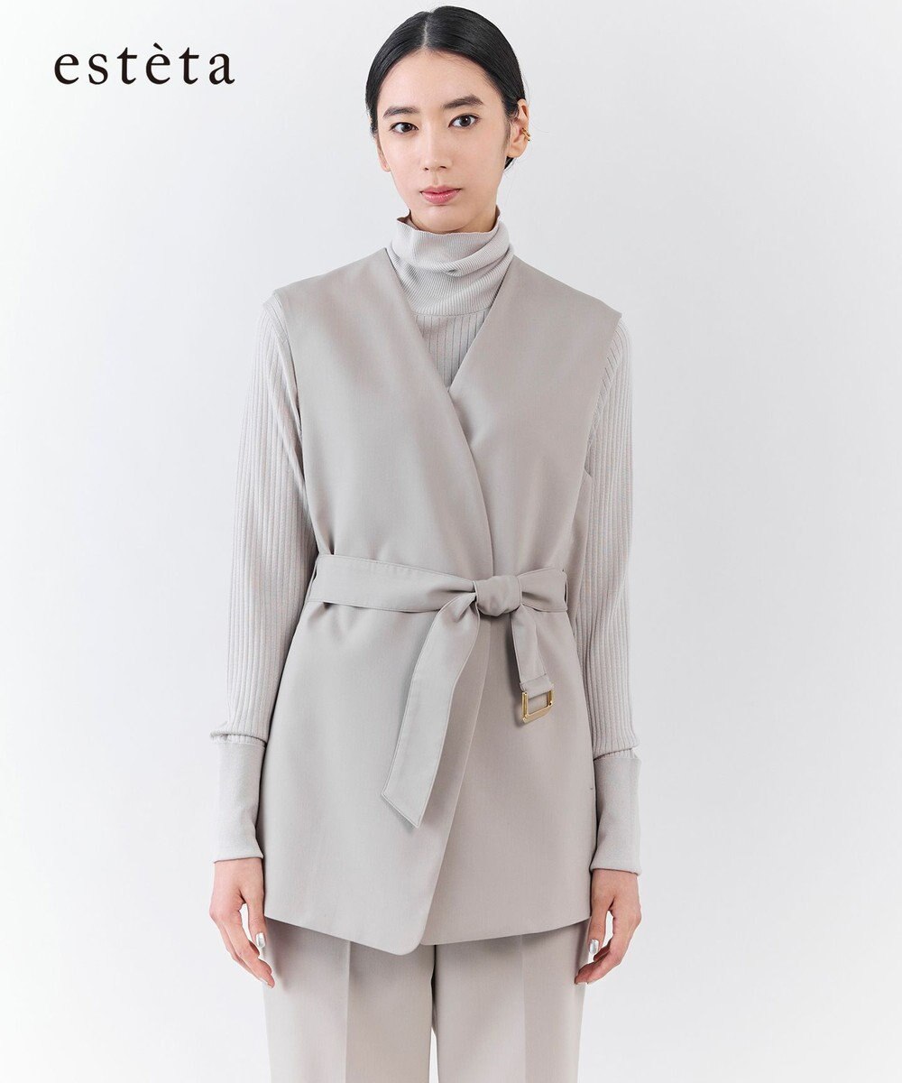 23区 【エステータ】ライトダブルクロス ジレ 