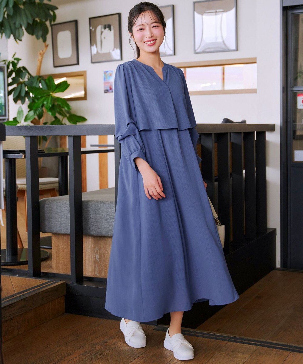 Tiaclasse つまみタック袖ワンピース 