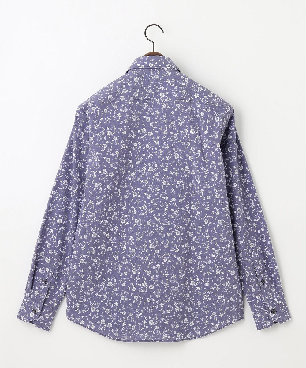 JOSEPH ABBOUD 【洗える】フラワーモチーフストレッチ シャツ 