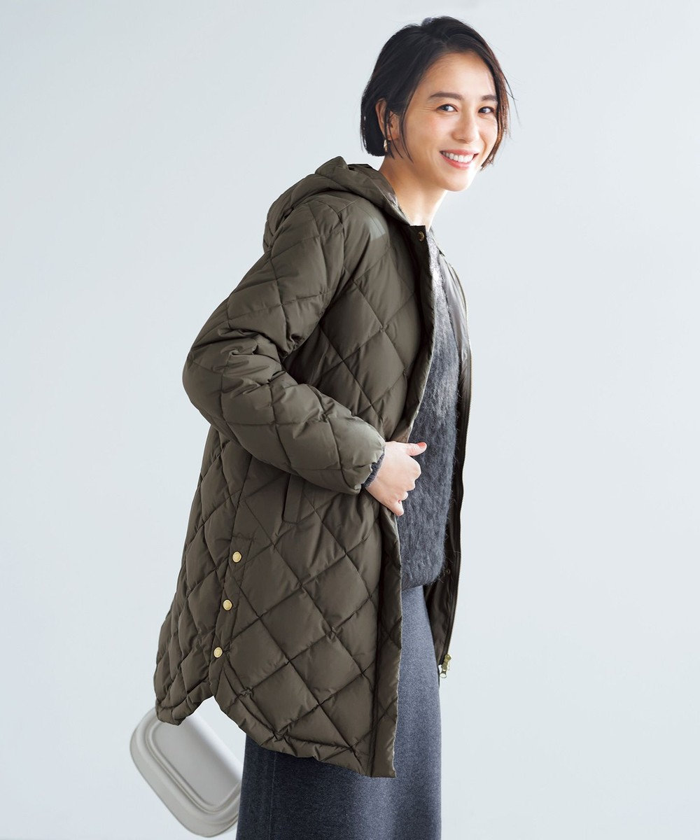 UNFILO 【自宅で洗濯OK / 軽量で暖かい】TAIONコラボ 2WAY キルティングダウン 