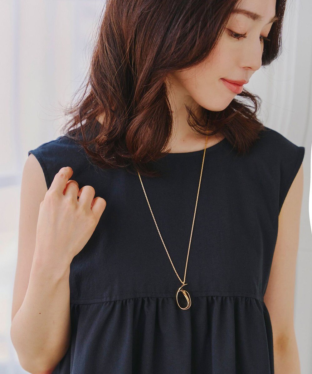 Tiaclasse メタルリボンロールネックレス 