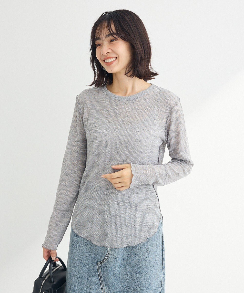 Green Parks シアーワッフルプルオーバー 