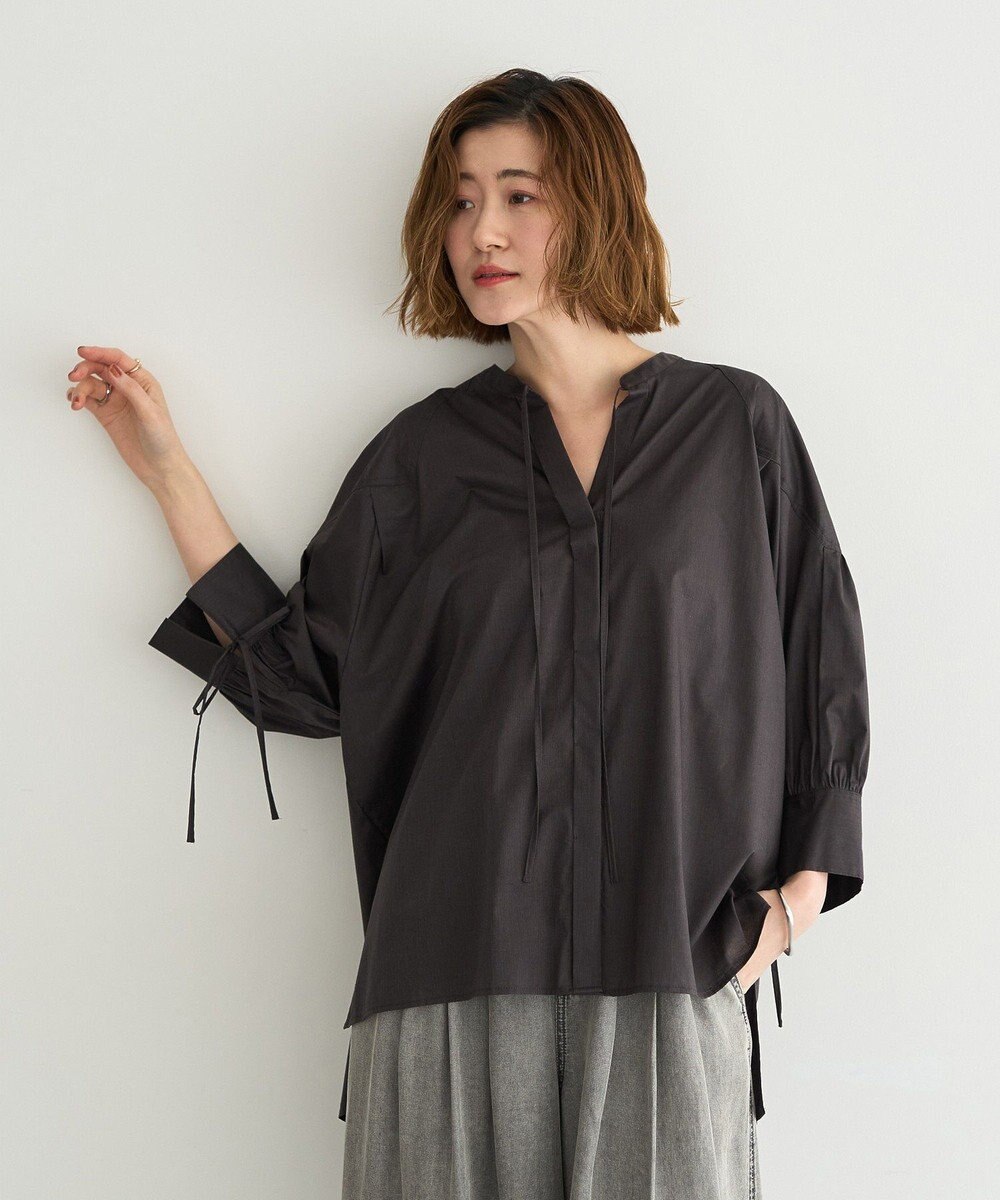 YECCA VECCA 【ORGABITS】5分袖スキッパーシャツ 