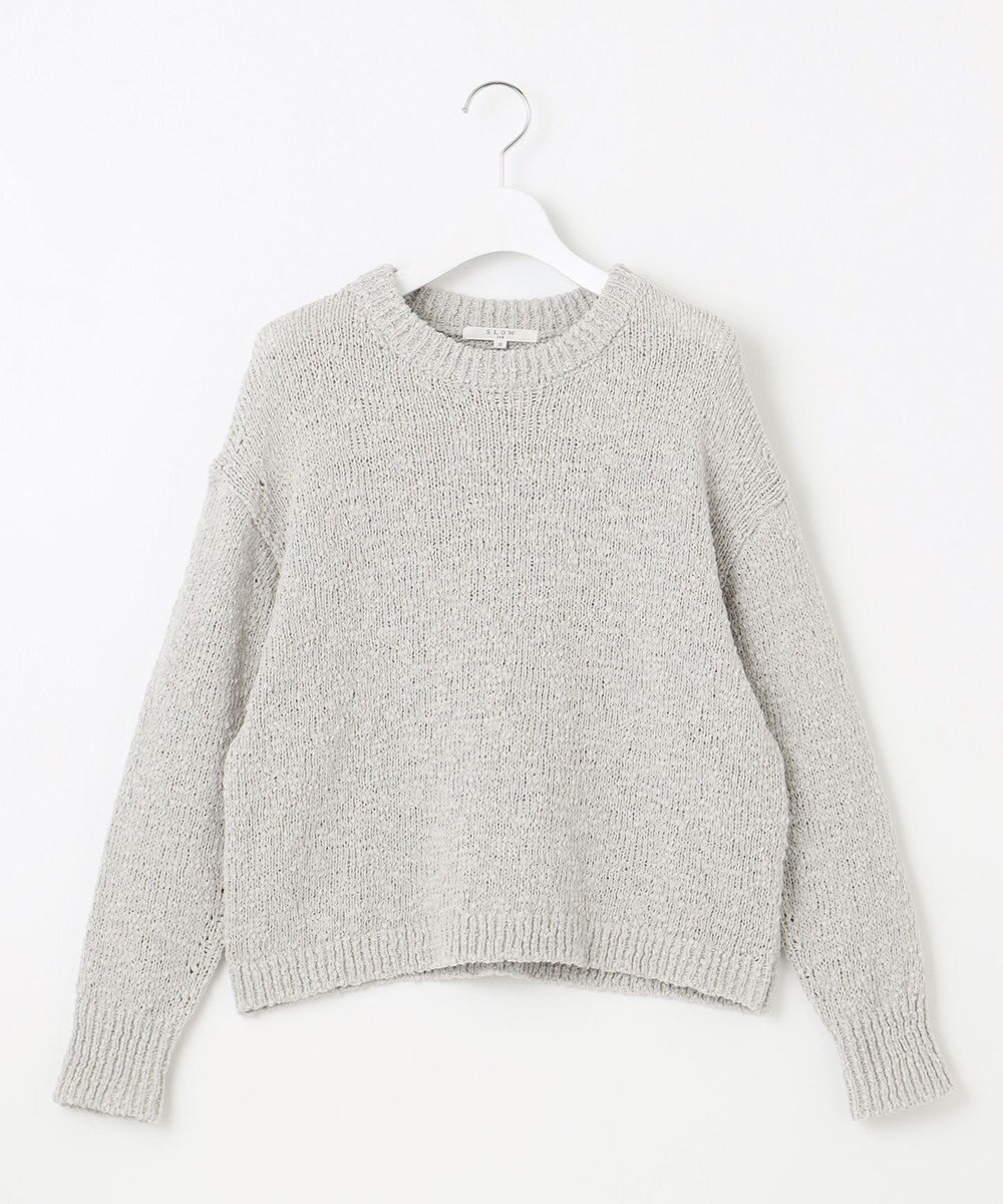 23区 【SLOW/一部店舗限定】リボンヤーン クルーネック ニット 