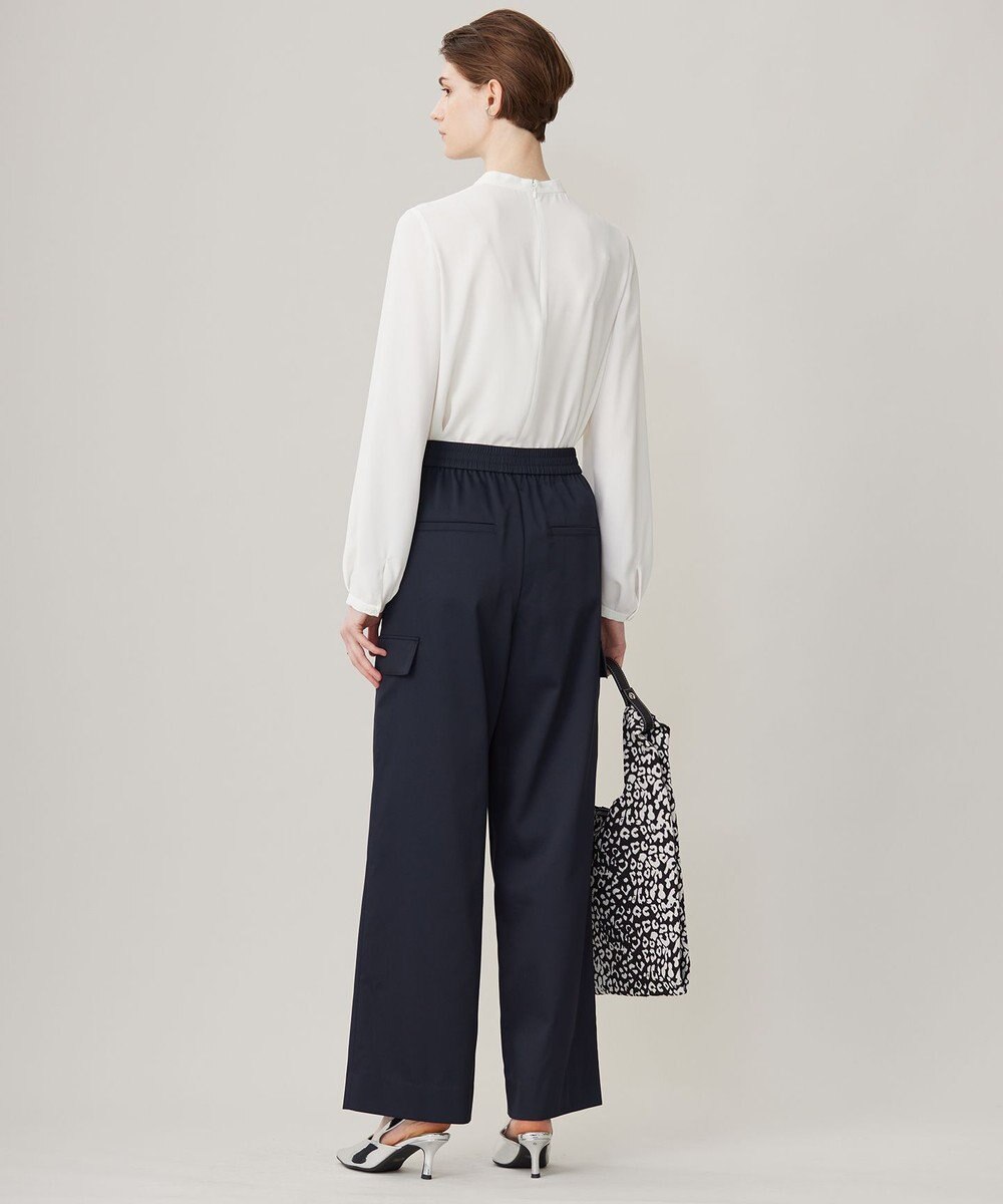 ICB 【接触冷感・UVケア・速乾・洗える】BackSatinAmunzen ハイネックブラウス 