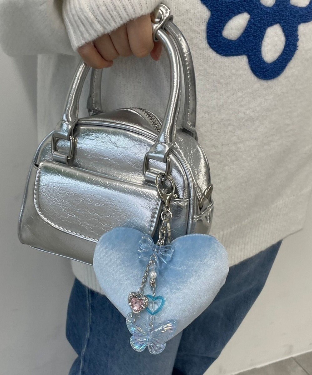 WEGO ベロアハートキーホルダー 