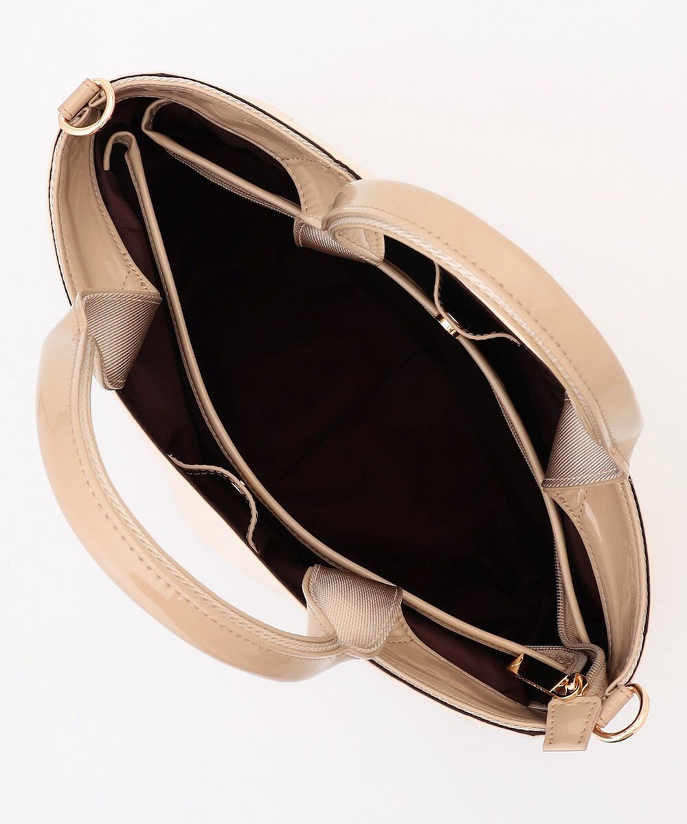 LA BAGAGERIE ツイルナイロン×エナメル 2WAYトートバッグ Mサイズ 