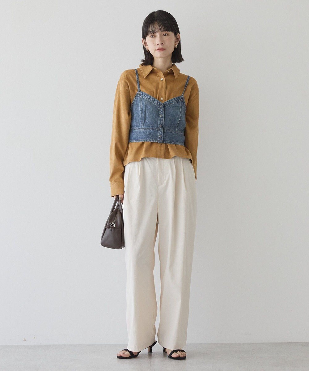 AMERICAN HOLIC Wポケットスエードライクシャツ 