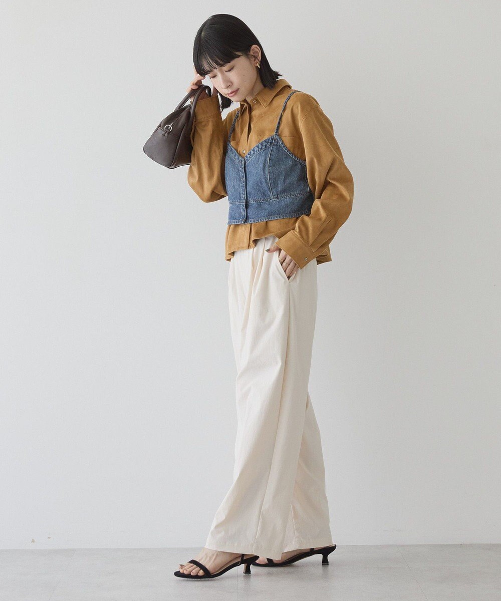 AMERICAN HOLIC Wポケットスエードライクシャツ 