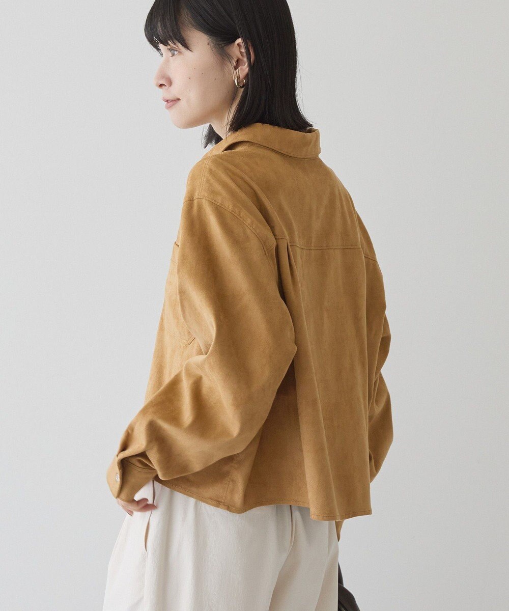 AMERICAN HOLIC Wポケットスエードライクシャツ 