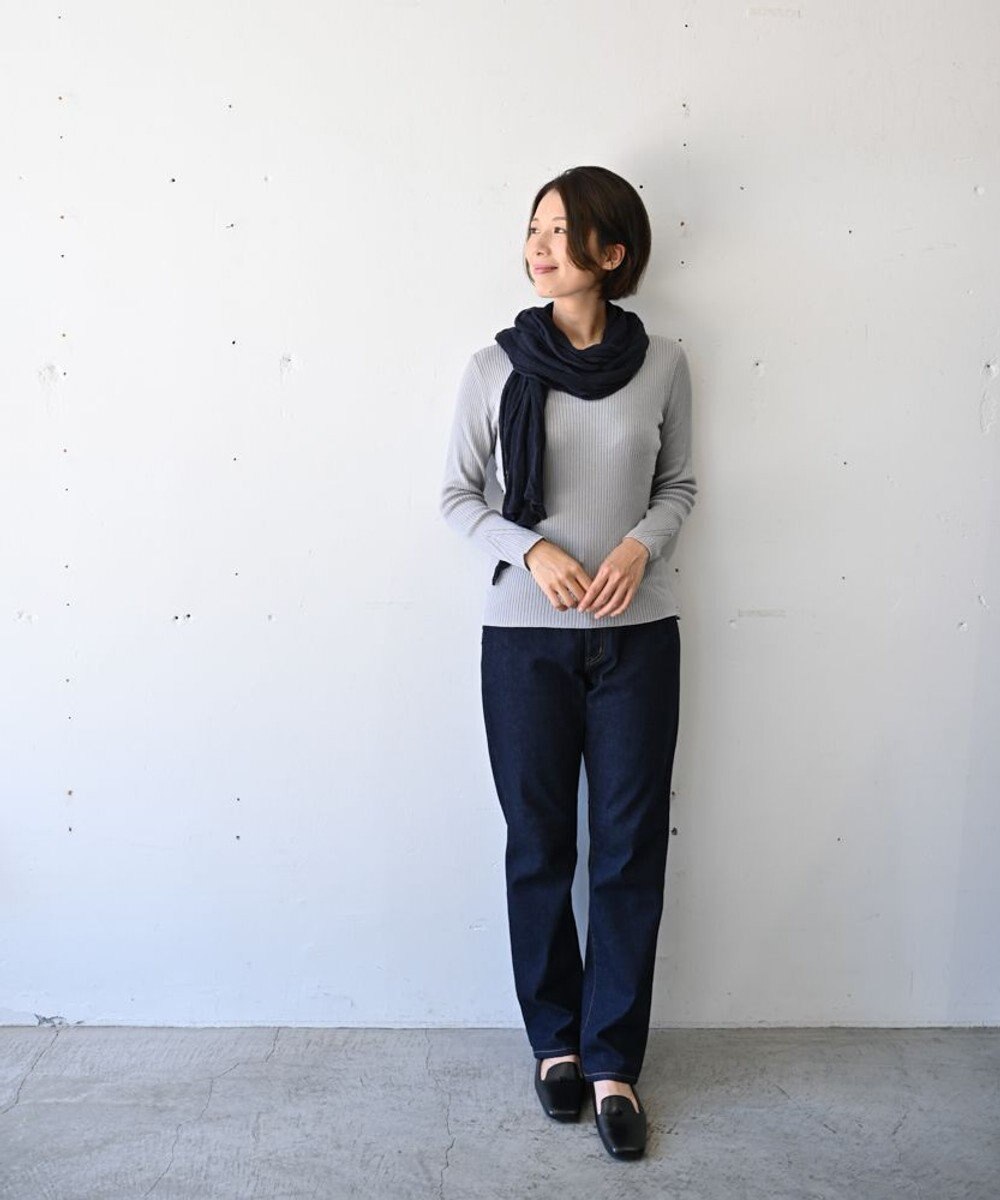 AND WOOL 〈上質な素材と手仕事から生まれた優しいニット〉ベルギーリネンのストール 