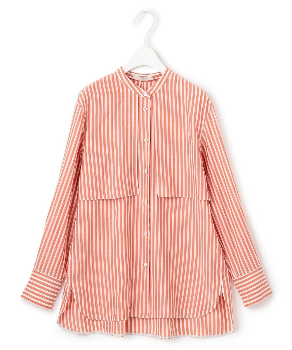 ICB 【洗える】キュプラローンストライプ シャツ 