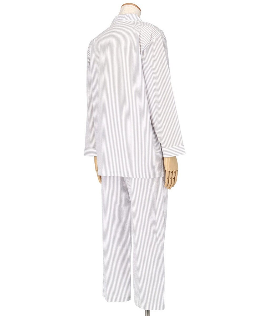 ワコール／睡眠科学 メンズ パジャマ 長袖 長ズボン 綿100%(本体) サッカー素材 YGX345 睡眠科学／ワコール 