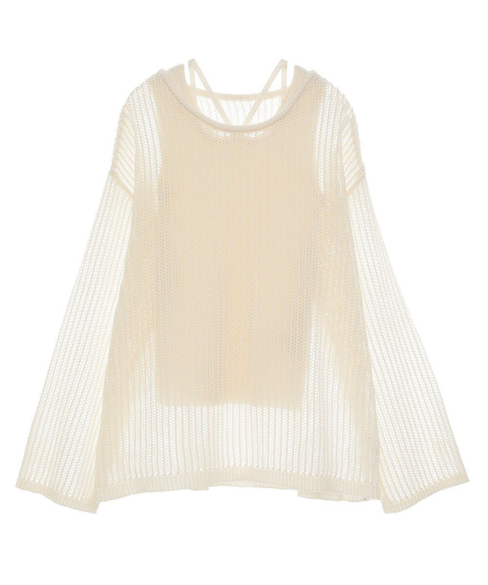 earth music&ecology ＳＥＴ２点メッシュプルオーバー＋タンクトップ 