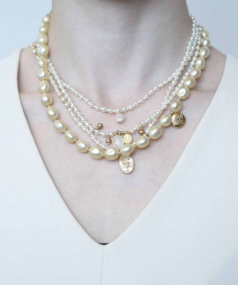 monshiro ロカイルガラスパール チョーカーネックレス 