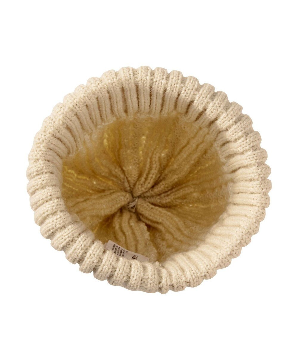 MIKI HOUSE HOT BISCUITS 【46-56cm】 ぼん天付きケーブル編みニット帽子 