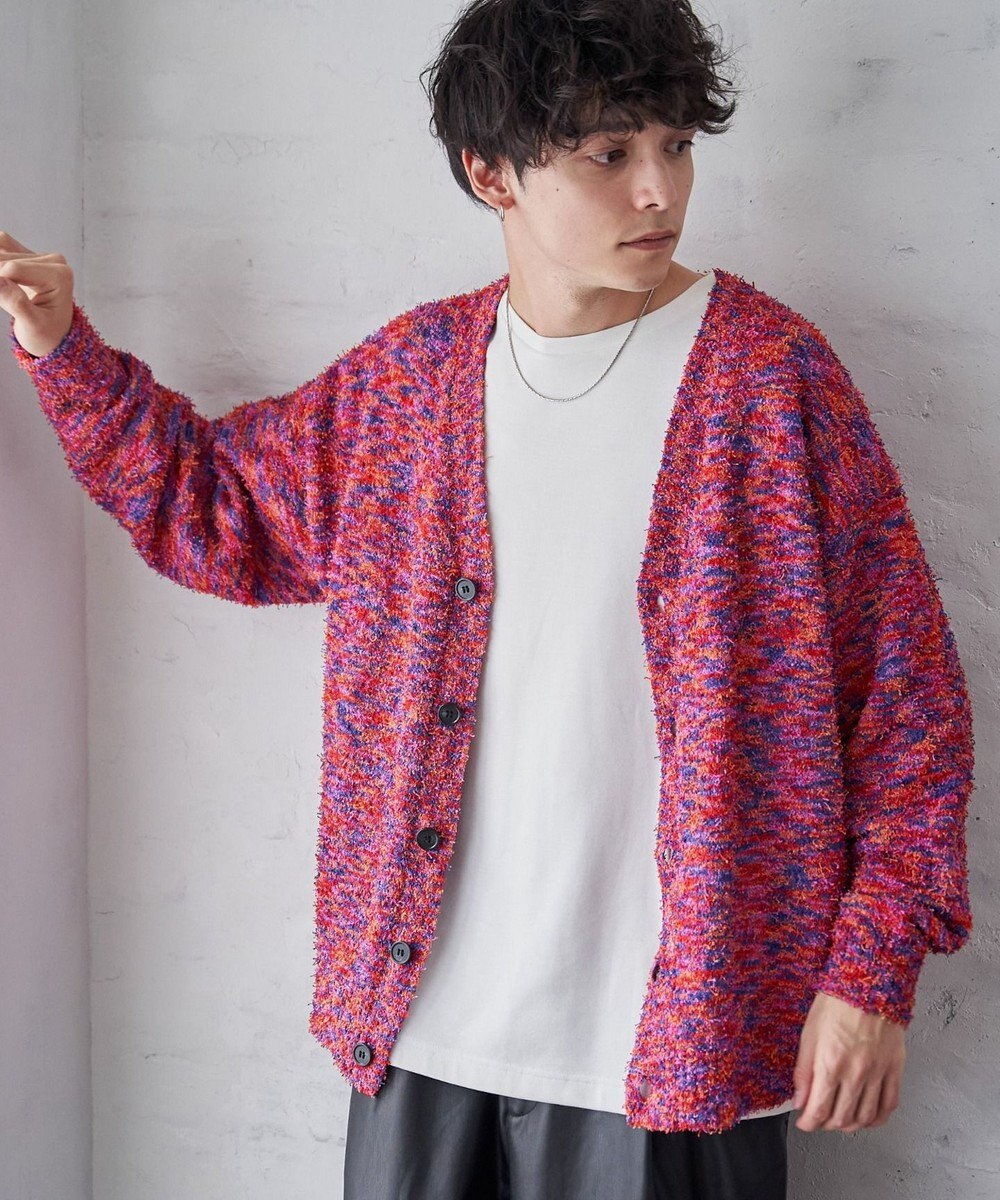 WEGO ツイストブークレカーディガン 