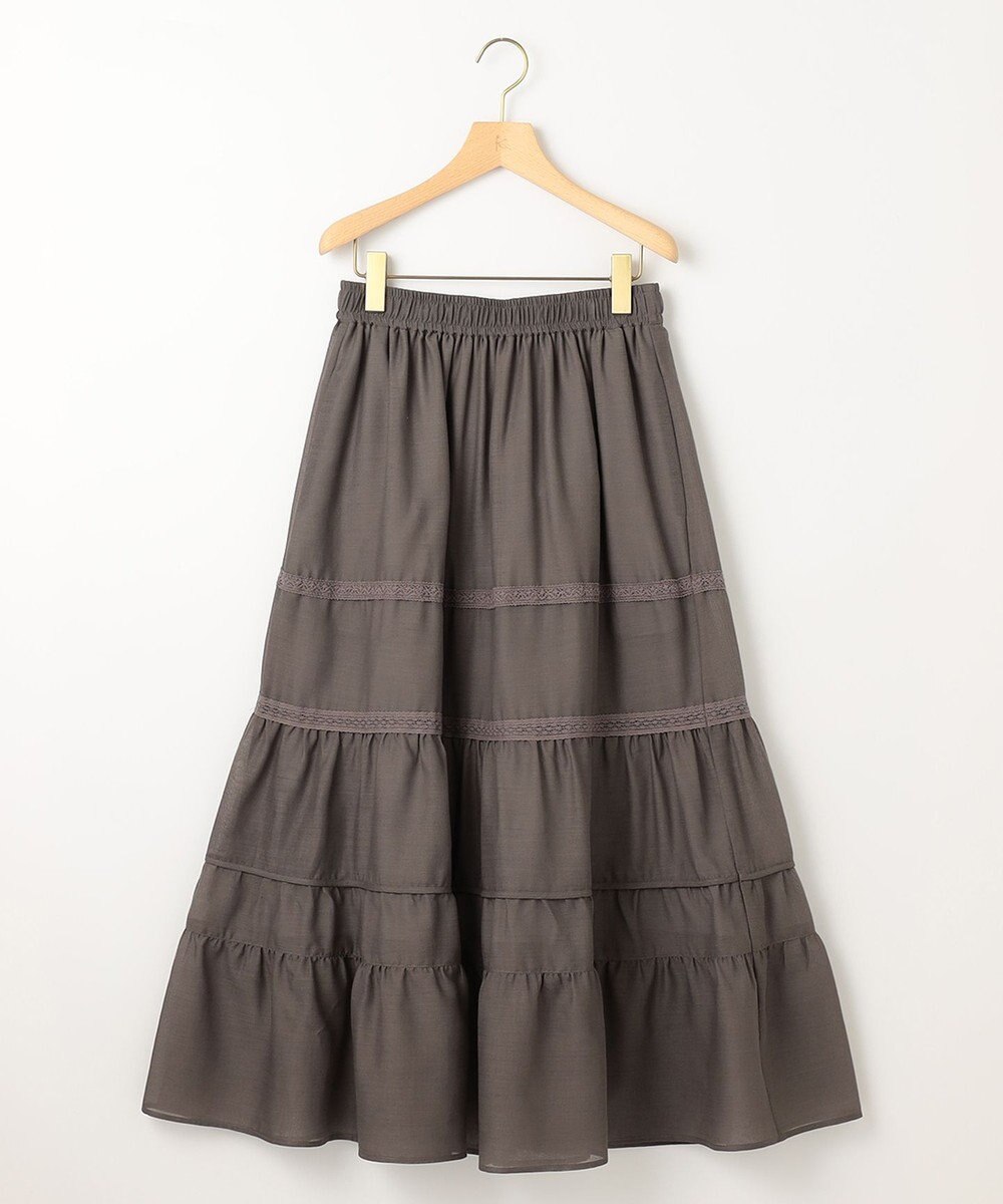 組曲 【洗える】レーシーボイル スカート 