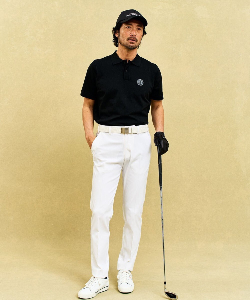 23区GOLF 【MEN】通気性抜群でムレにくい ニットポロシャツ 