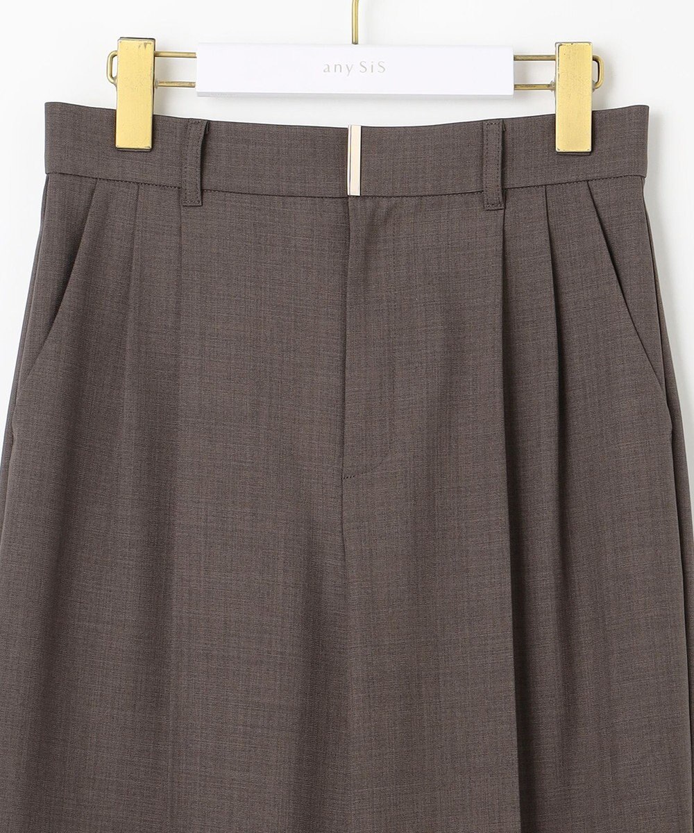 ANY SIS S ウーステッドエステル ワイドパンツ 