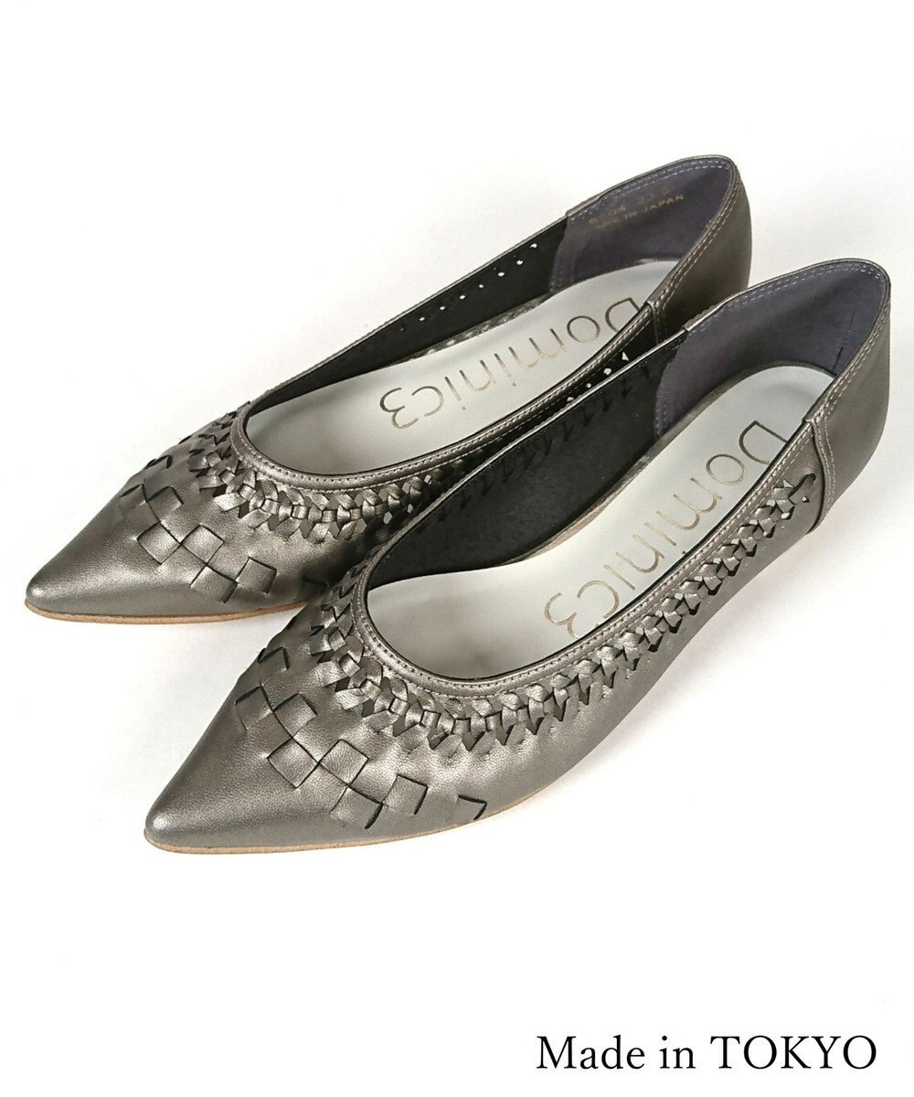 Dominic3 編み込みメッシュ ソフトパンプス 