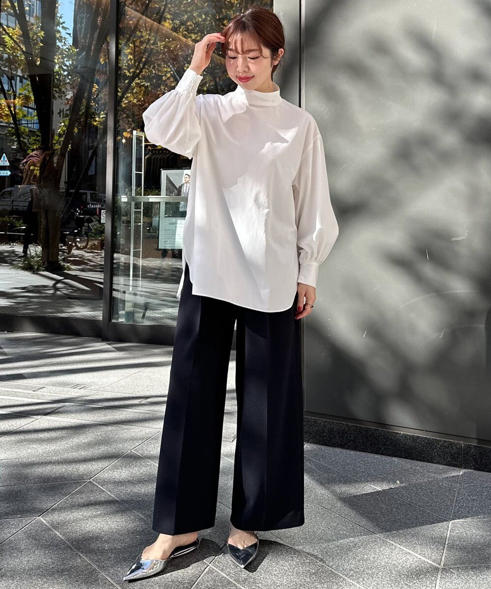 UNFILO ハイネックブラウス 