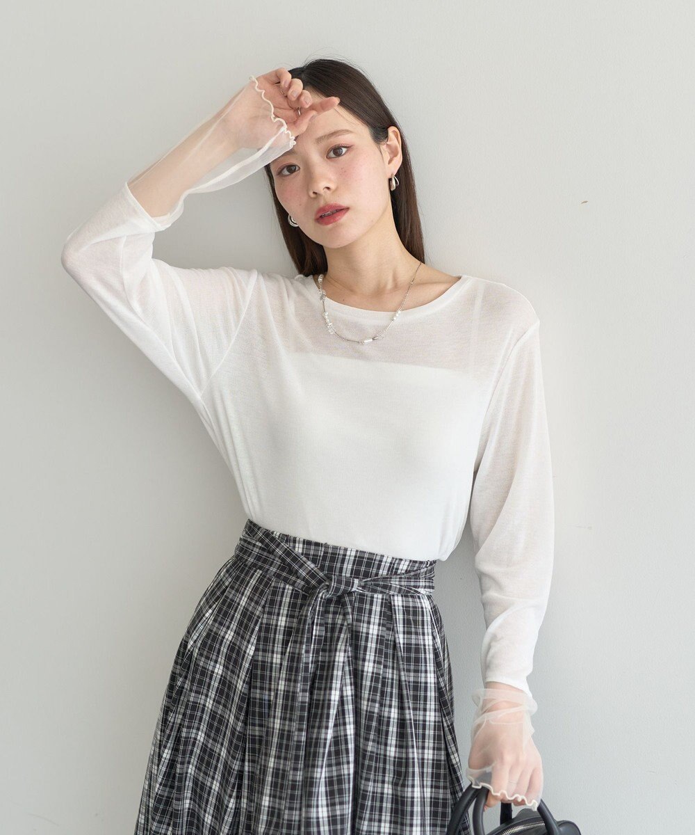 earth music&ecology シアースリーブプルオーバー 