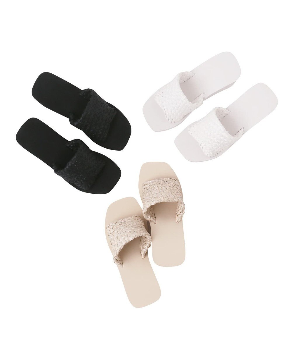 San-ai Resort（三愛水着楽園） 【SALE】スクエア編み込みビーチサンダル【San-ai Resort（サンアイリゾート）】 