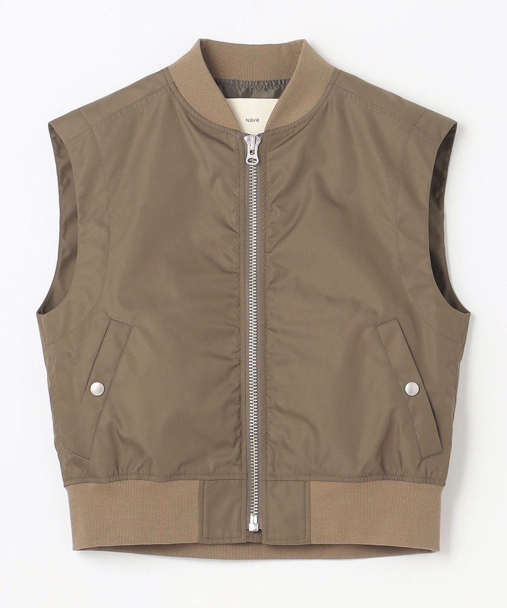 NAVE 【Nave　洗える】リサイクルツイル ノースリーブブルゾン 