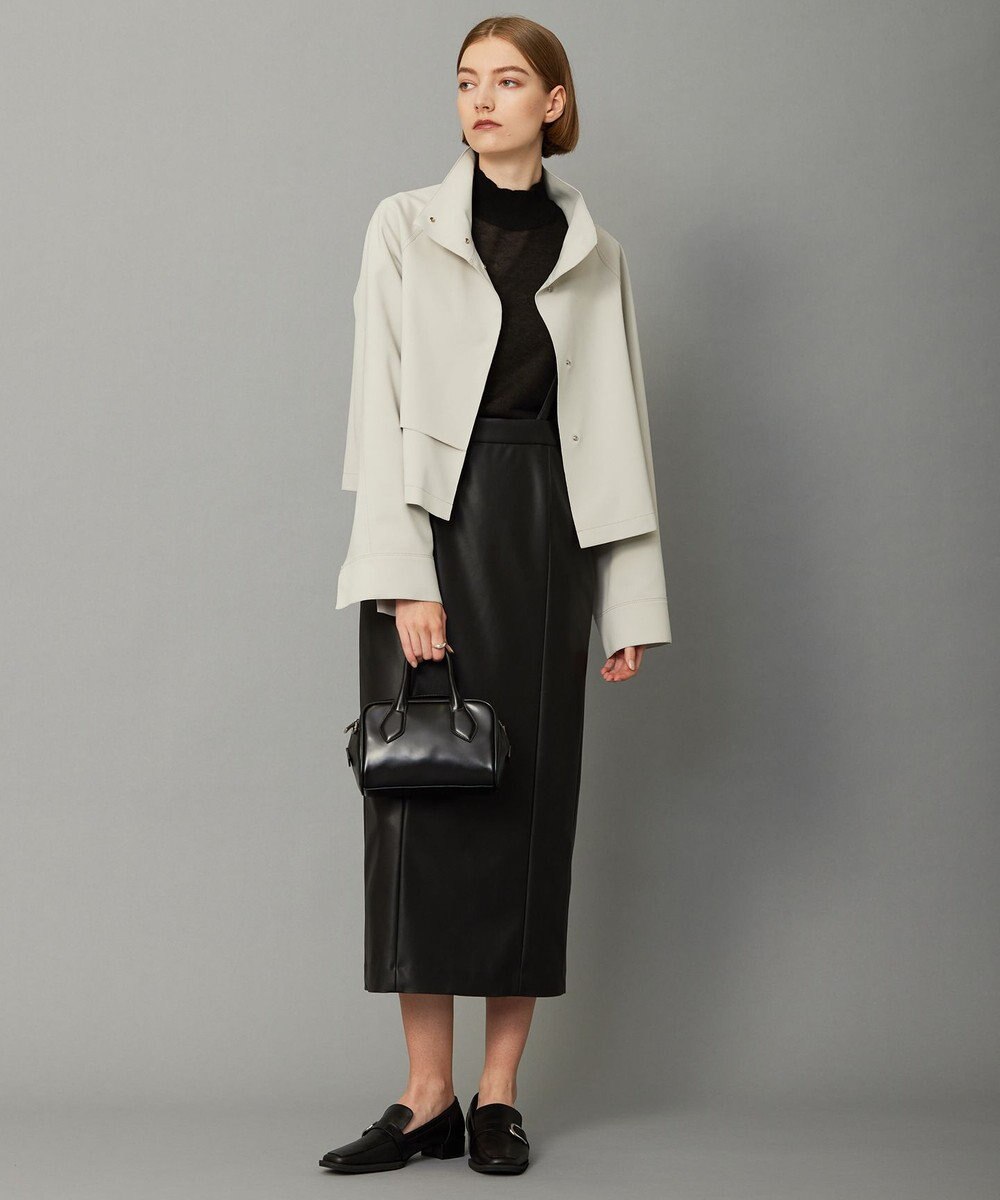 ICB フェイクレザー ナロースカート（サスペンダー付き） 