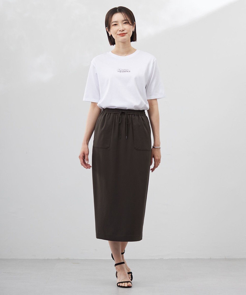 J.PRESS LADIES L 【WEB限定カラーあり・洗える・接触冷感・吸水速乾】Lightジョーゼット ナロー スカート 